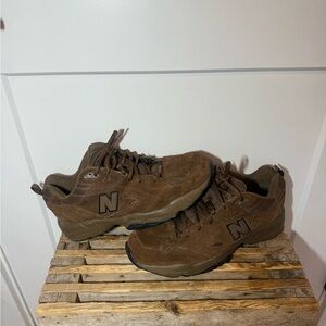 New Balance 609 Brown Suede Shoes. Casual, outdoor, walking sneakers. Size 13
